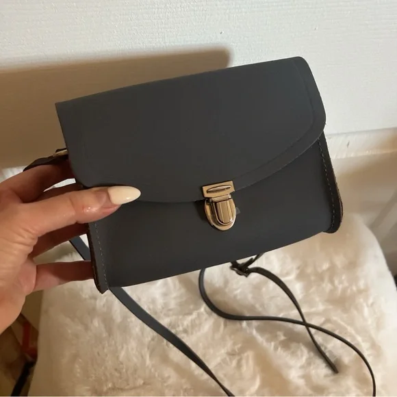 The Cambridge Satchel Company medium Push Lock Dapple Matte branded nickel gray - Picture 3 of 16